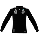 Mercedes - AMG Petronas Formula One 2025 Men's Team Long Sleeve Jersey - Black/White