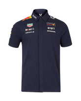 Red Bull Racing F1 Men's Team Button Down Shirt- Navy