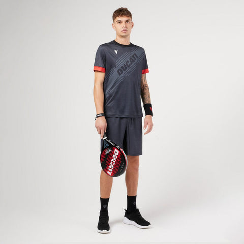 Ducati x Macron Men's Padel T-Shirt - Red/Black