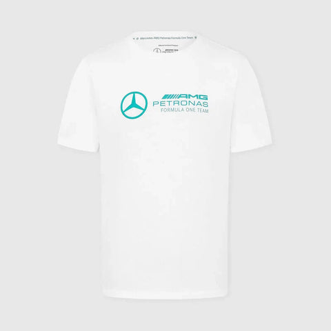 Mercedes Benz AMG Petronas F1 Men's Large Logo T-Shirt - Black/White/Green