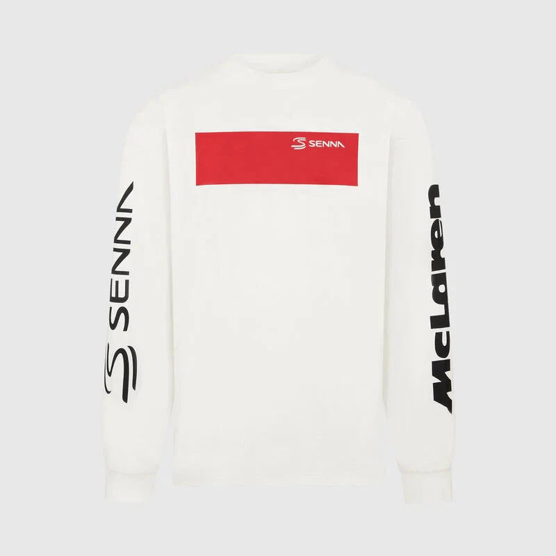Ayrton Senna X McLaren F1 Men's Long Sleeve T-Shirt - White