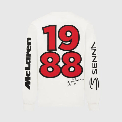 Ayrton Senna X McLaren F1 Men's Long Sleeve T-Shirt - White