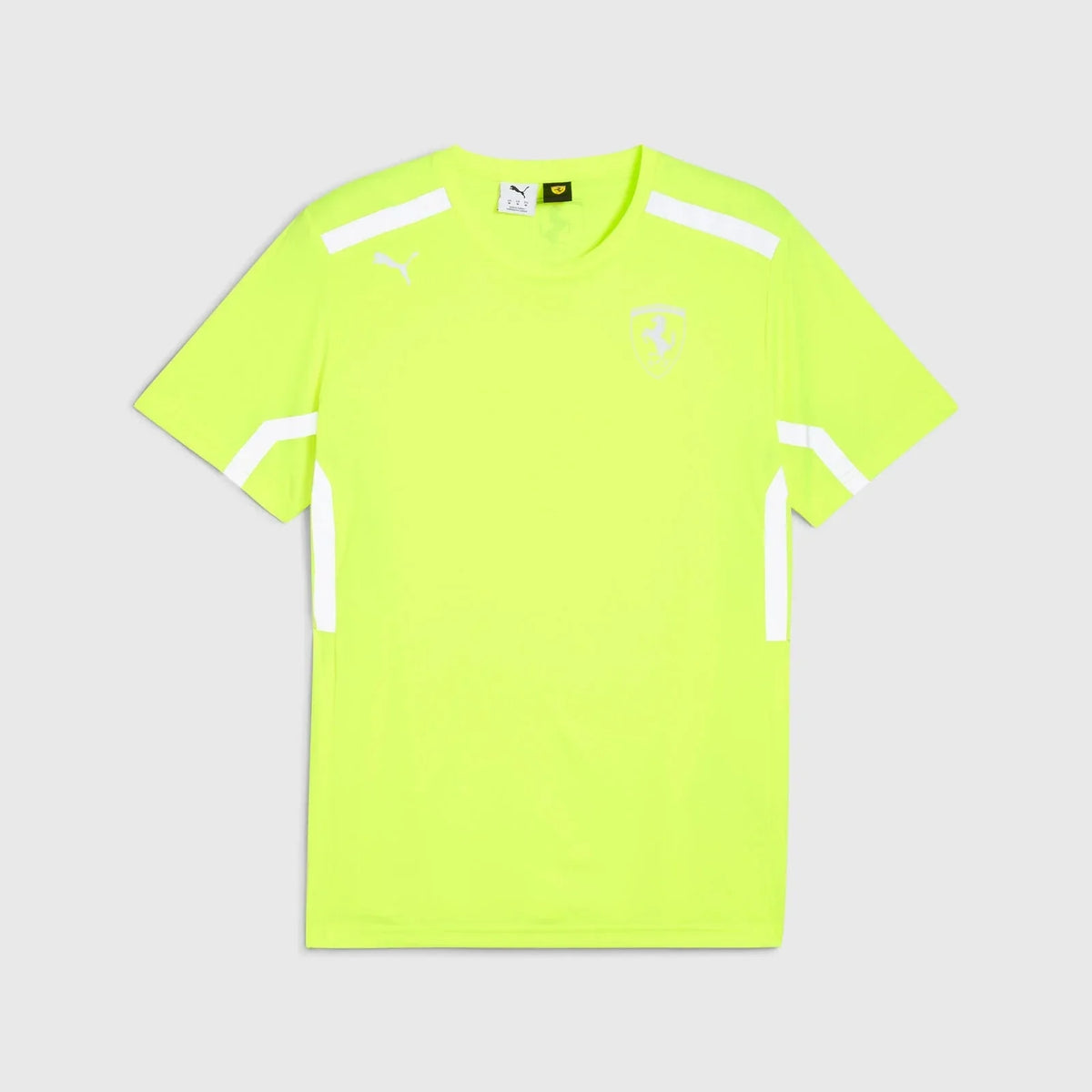 Scuderia Ferrari F1 2025 Men's Team Set Up T-Shirt - Safety Yellow
