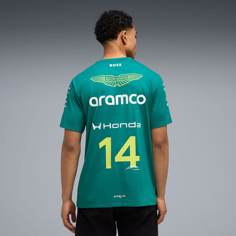 Aston Martin F1 2026 Fernando Alonso Team T-Shirt - Green Lux