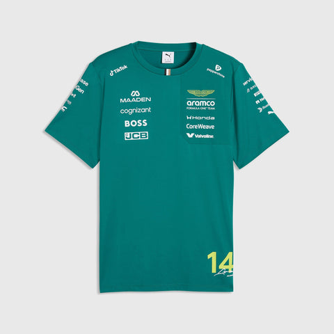 Aston Martin F1 2026 Fernando Alonso Team T-Shirt - Green Lux