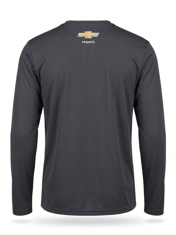 Nascar Spire Motorsport Men's Team Long Sleeve Performance T-Shirt - Caviar Black