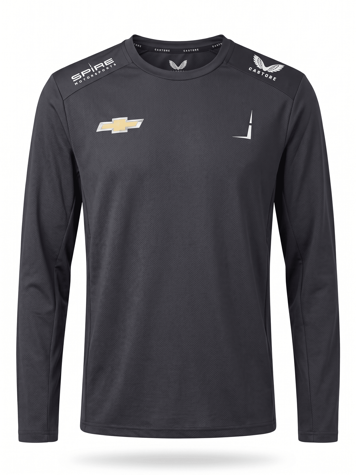 Nascar Spire Motorsport Men's Team Long Sleeve Performance T-Shirt - Caviar Black