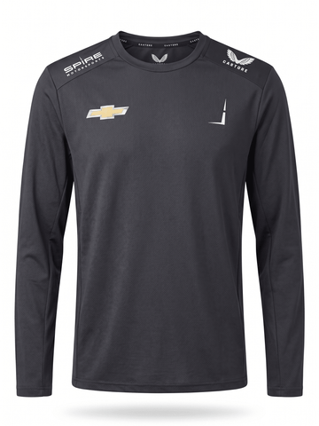 Nascar Spire Motorsport Men's Team Long Sleeve Performance T-Shirt - Caviar Black