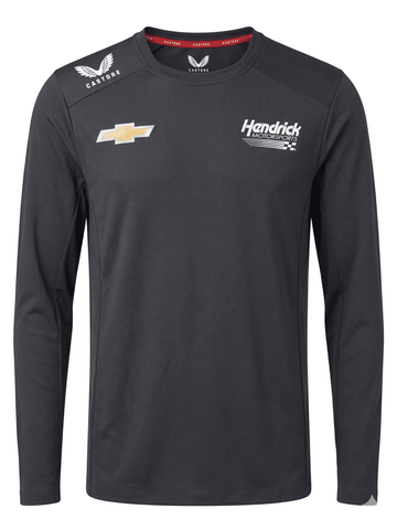 Nascar Hendrick Motorsport Men's Team Long Sleeve Performance T-Shirt - Caviar Black