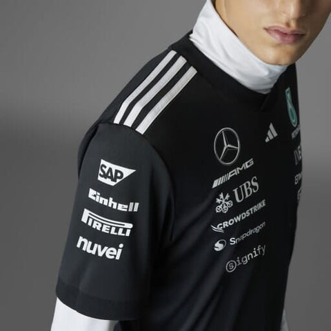 Mercedes - AMG Petronas Formula One 2025 Men's Team Driver Jersey - Black/White