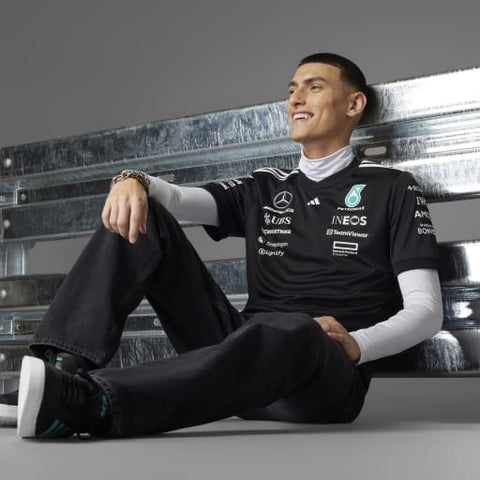 Mercedes - AMG Petronas Formula One 2025 Men's Team Driver Jersey - Black/White