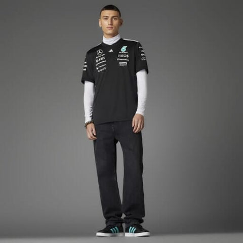 Mercedes - AMG Petronas Formula One 2025 Men's Team Driver Jersey - Black/White