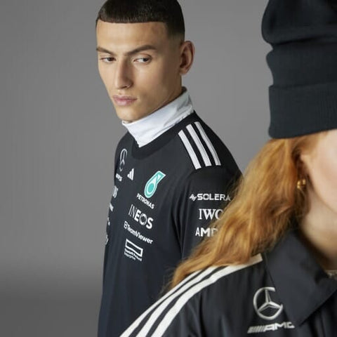 Mercedes - AMG Petronas Formula One 2025 Men's Team Driver Jersey - Black/White