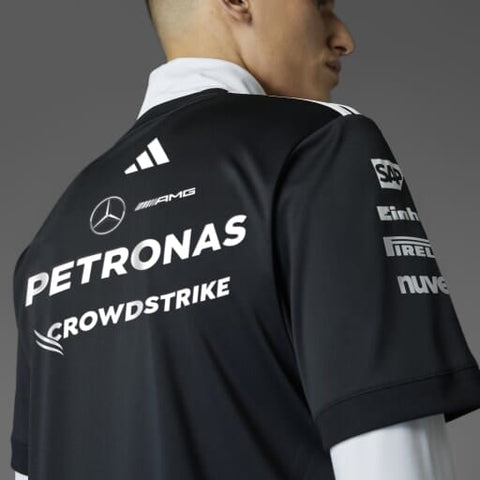 Mercedes - AMG Petronas Formula One 2025 Men's Team Driver Jersey - Black/White