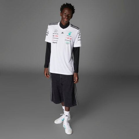 Mercedes - AMG Petronas Formula One 2025 Men's Team Driver Jersey - Black/White