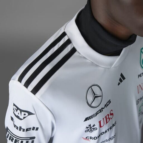 Mercedes - AMG Petronas Formula One 2025 Men's Team Driver Jersey - Black/White
