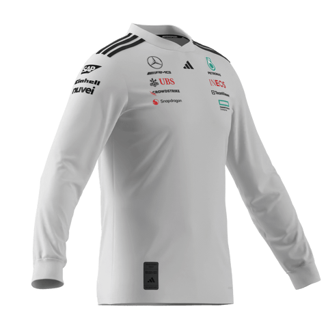 Mercedes - AMG Petronas Formula One 2025 Men's Team Long Sleeve Jersey - Black/White
