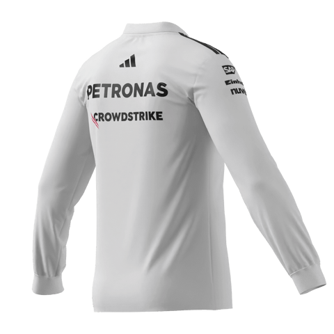 Mercedes - AMG Petronas Formula One 2025 Men's Team Long Sleeve Jersey - Black/White