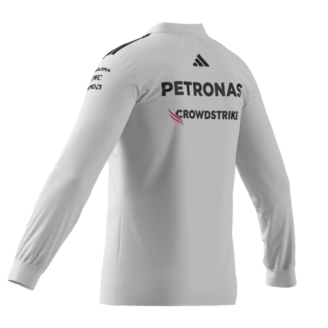 Mercedes - AMG Petronas Formula One 2025 Men's Team Long Sleeve Jersey - Black/White