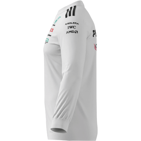 Mercedes - AMG Petronas Formula One 2025 Men's Team Long Sleeve Jersey - Black/White