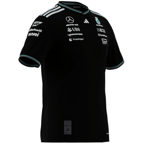 Mercedes - AMG Petronas Formula One 2025 Men's Team Driver Authentic Jersey - White/Black