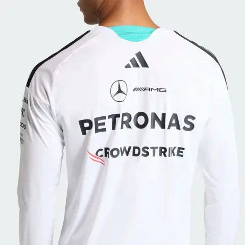 Mercedes - AMG Petronas Formula One 2026 Men's Team Long Sleeve Jersey T-Shirt - Black/White