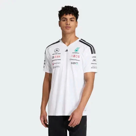 Mercedes - AMG Petronas Formula One 2026 Men's Team Jersey T-Shirt - White/Black