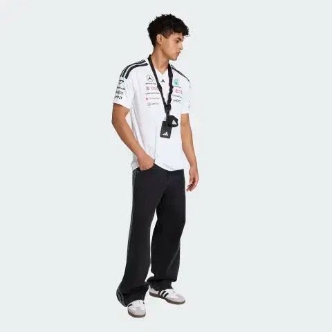 Mercedes - AMG Petronas Formula One 2026 Men's Team Jersey T-Shirt - White/Black