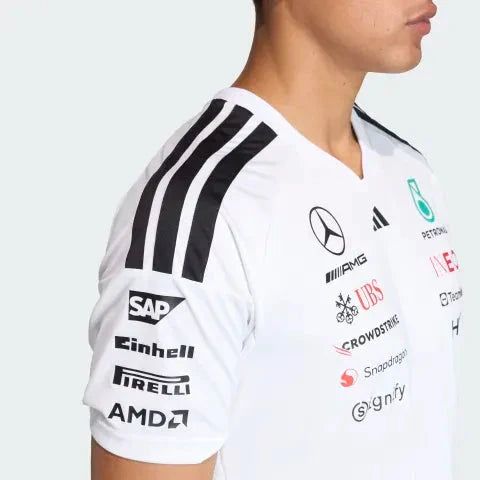 Mercedes - AMG Petronas Formula One 2026 Men's Team Jersey T-Shirt - White/Black
