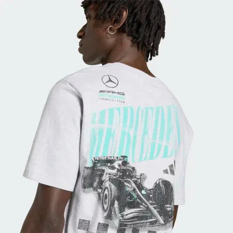 Mercedes - AMG Petronas Formula One Men's Car Graphic T-Shirt - Grey