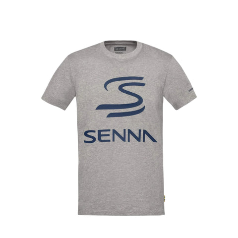 Ayrton Senna F1 Men's Legacy Logo T-Shirt - Navy/White/Gray Marble