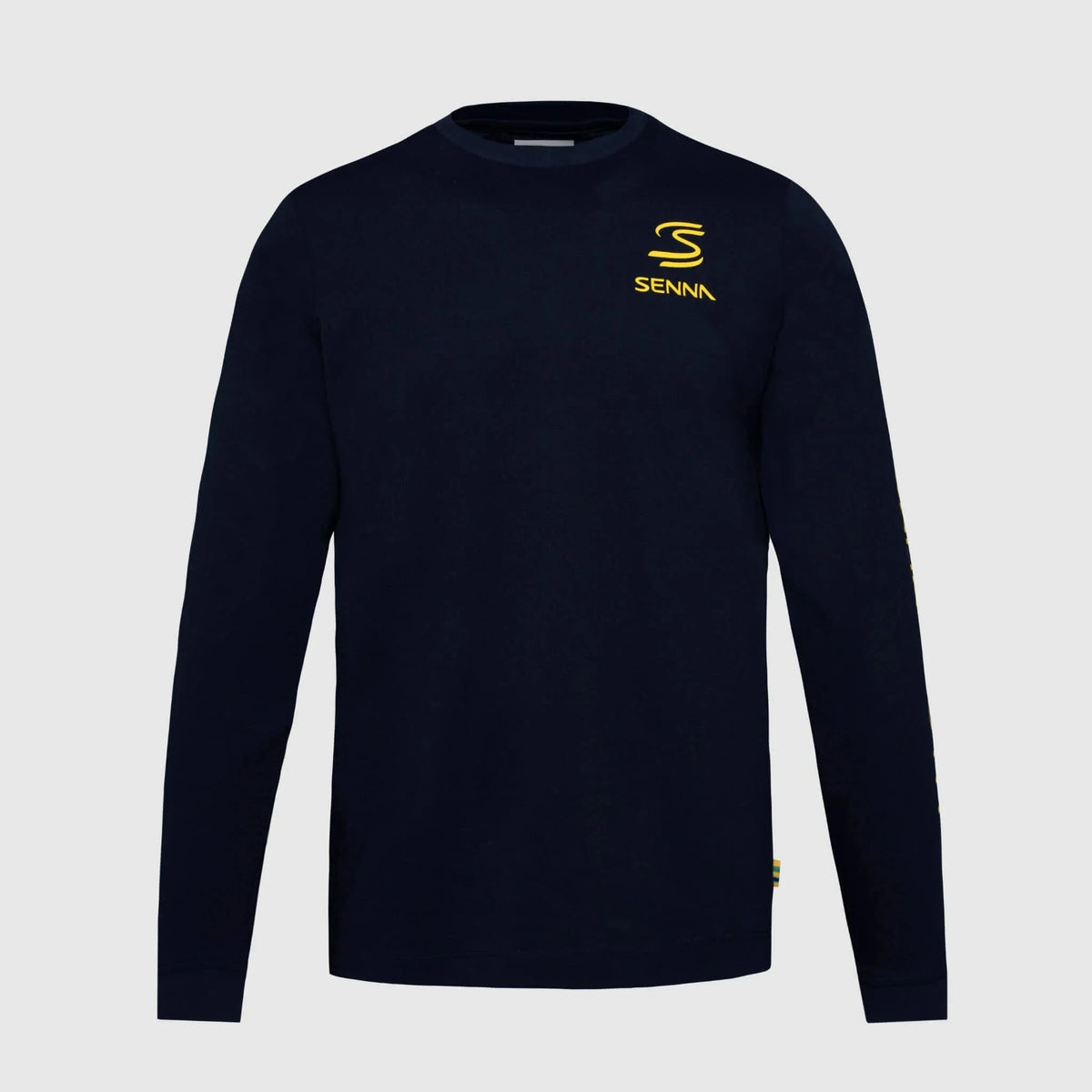 Ayrton Senna F1 Men's Legacy Long Sleeve T-Shirt - Navy/White
