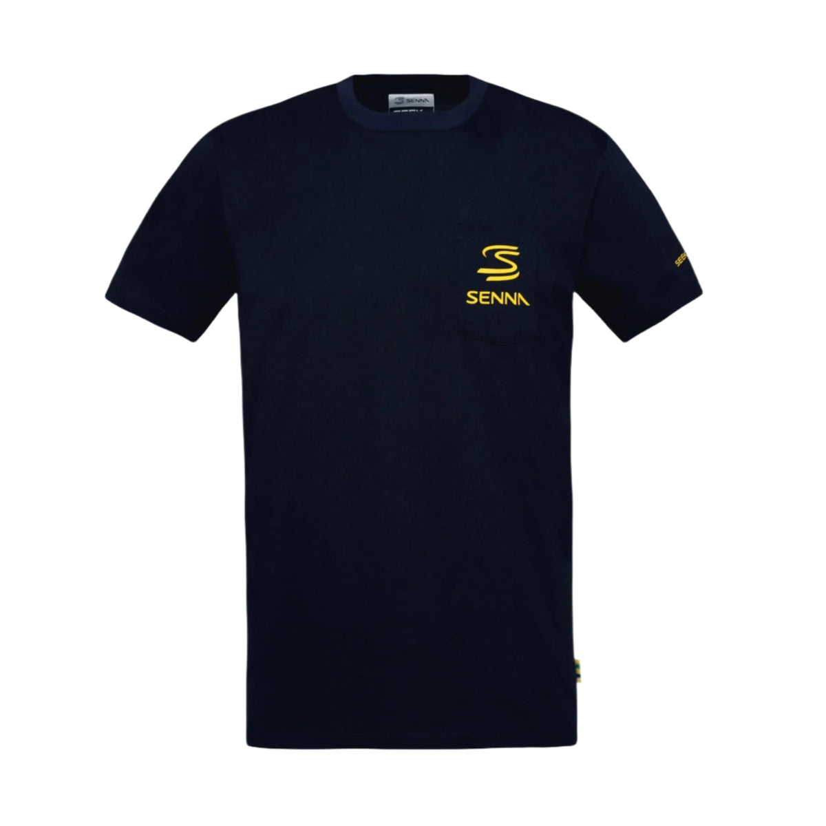 Ayrton Senna F1 Men's Legacy Pocket T-Shirt - Navy/White