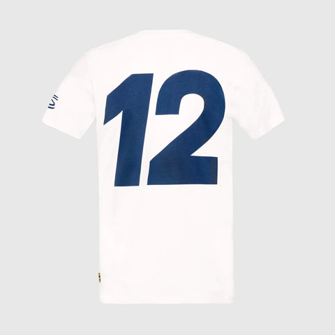 Ayrton Senna F1 Men's #Senna T-Shirt - Blue/Yellow/White