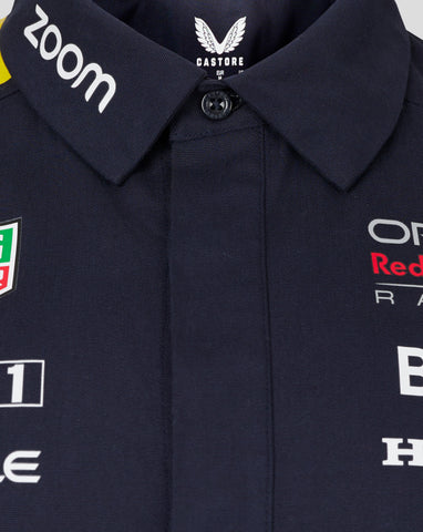 Red Bull Racing F1 Men's Team Button Down Shirt- Navy