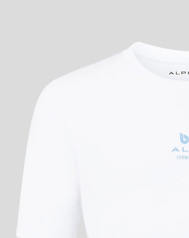 Alpine Racing F1 Franco Colapinto Relaxed Fit T-Shirt- White/Blue Ice