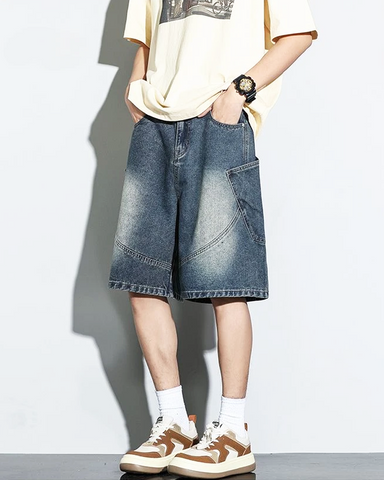 Baggy Denim Shorts Mens