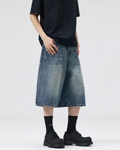 Baggy Jean Shorts Mens