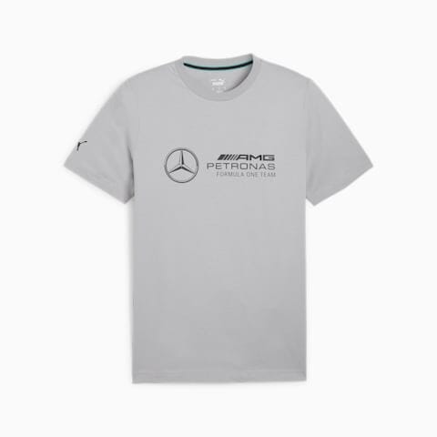 Mercedes Benz AMG Petronas F1 Puma Men's Large Logo T-Shirt - Black/Silver/Green