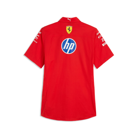 Scuderia Ferrari F1 2026 Men's Team Button Down Shirt - Puma Red